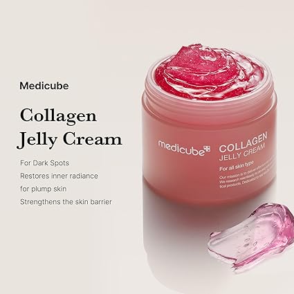 medicube Collagen Jelly Cream- Niacinamide & Freeze-Dried Hydrolyzed Collagen - Boosts skin's barrier hydration and gives 24h Glow & Lifted Look - Korean skincare (1.69 Fl Oz (Pack of 1))