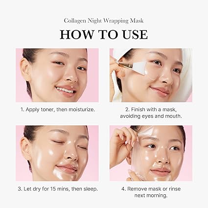 medicube Collagen Overnight Wrapping Peel Off Facial Mask Pack Korean Skin Care, 2.53 fl.oz